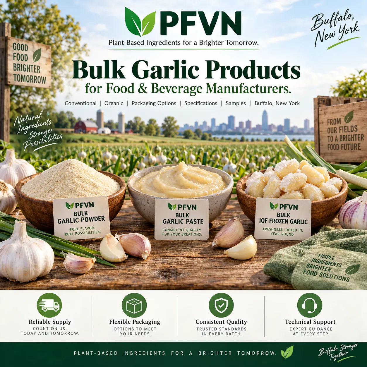 Bulk IQF Frozen Garlic