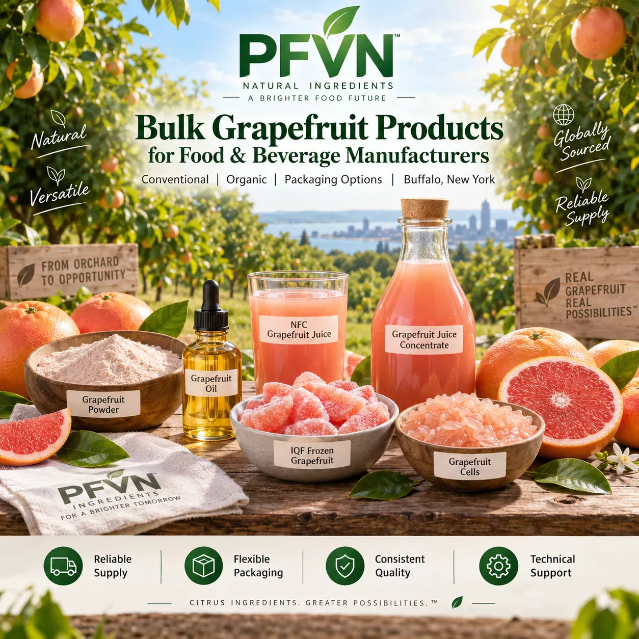 Bulk IQF Frozen Grapefruit