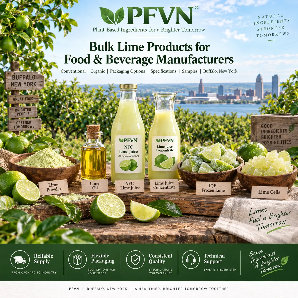 Lime nfc juice for industrial manufacturing